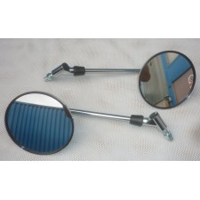 ZRCÁTKA PÁR - CHROMOVANÁ  - M10X1,25  - KULATÁ, LOMENÁ  - S HOMOLOGACÍ 